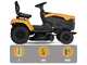 Stiga Tornado 398e - Kit Tractor cortac&eacute;sped + 2 m&oacute;dulos bater&iacute;a ePower Pro 56V/40Ah - Salida lateral y mulching