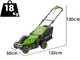 Greenworks LM4104 - Cortac&eacute;sped de bater&iacute;a 40 V - BATER&Iacute;A Y CARGADOR NO EST&Aacute;N INCLUIDOS