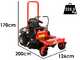 GeoTech ZTM 107-200 - Tractor cortac&eacute;sped profesional de giro cero - Salida lateral - Motor de 546 cc