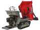 GeoTech Pro GeoPorter 650 DHS Hydro - Carretilla de orugas con caj&oacute;n dumper de 650 kg y pala - Cambio hidrost&aacute;tico
