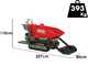 GeoTech Pro GeoPorter 650 DHS Hydro - Carretilla de orugas con caj&oacute;n dumper de 650 kg y pala - Cambio hidrost&aacute;tico