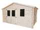 Alce Sara 396x396 - Caseta de jard&iacute;n de madera - Con ventanas - 396x396x236