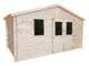 Alce Sara 396x396 - Caseta de jard&iacute;n de madera - Con ventanas - 396x396x236