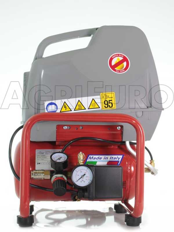 FIAC AIR 6/F-201- Compresor de aire el&eacute;ctrico port&aacute;til monof&aacute;sico, sin aceite - Motor 1.5 HP - 6 L