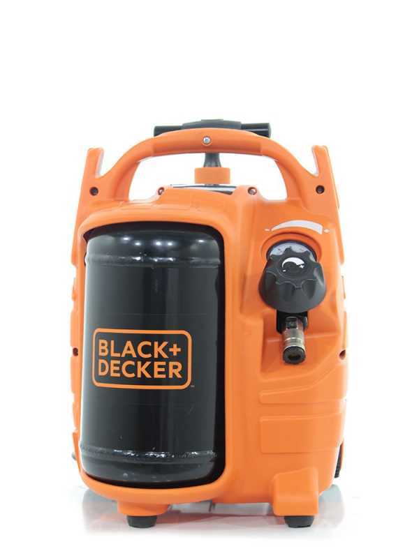 Black &amp; Decker BD 195/5 MY T - Compresor de aire el&eacute;ctrico port&aacute;til monof&aacute;sico, sin aceite - Motor 1.5 HP - 5 L