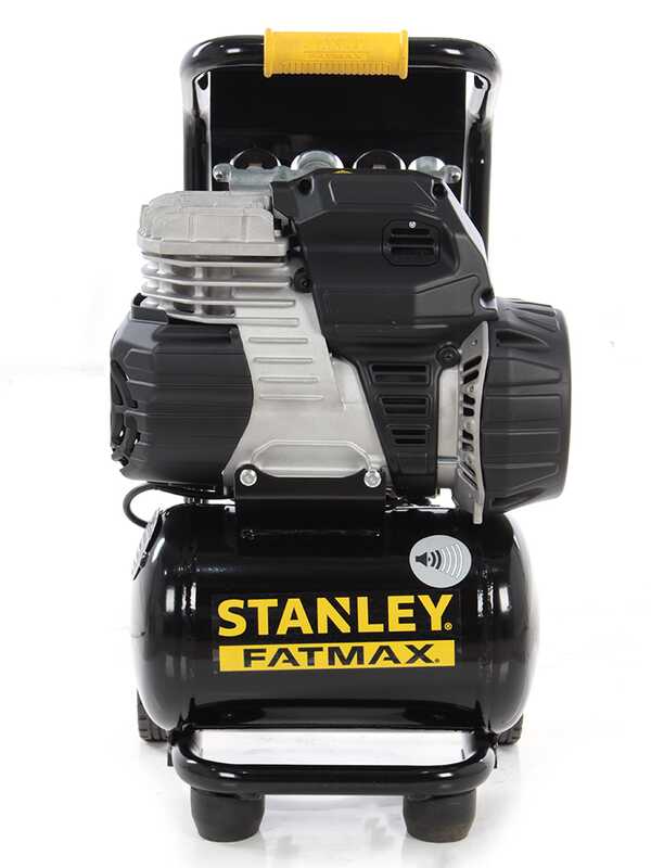 Stanley Sil Air 244/10 PCM - Compresor de aire el&eacute;ctrico vertical monof&aacute;sico silencioso, sin aceite - Motor 1.5 HP - 10 L