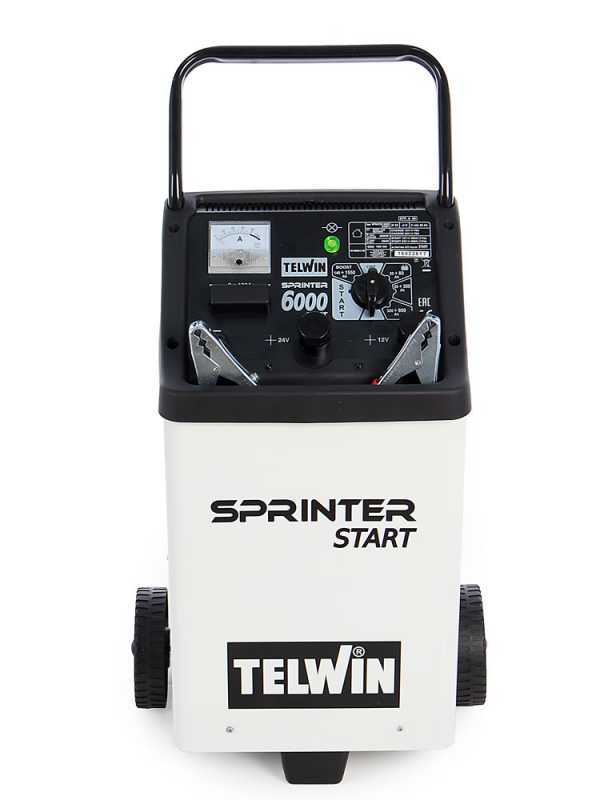 Telwin Sprinter 6000 Start - Cargador de bater&iacute;a para coche y arrancador - bater&iacute;a12/24V, 20 a 1550 Ah