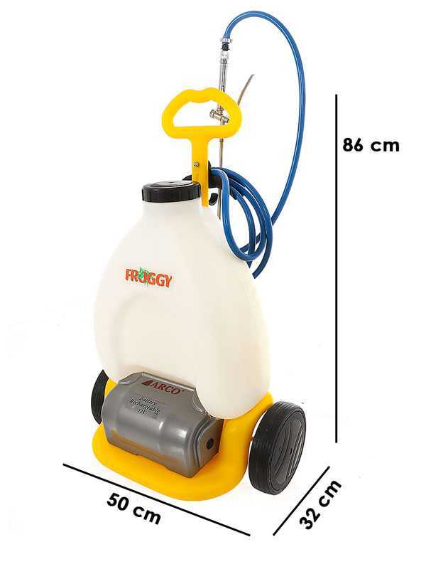 Pulverizador de bater&iacute;a con carro ARCO Froggy Eco 12 voltios - dep&oacute;sito de 20 L