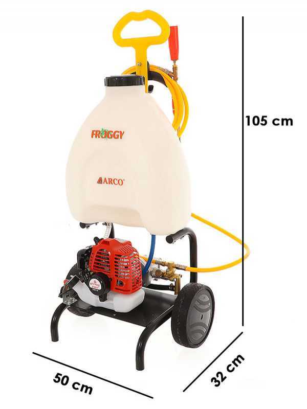 Pulverizador de mezcla ARCO Froggy Super S 25A con carro y motor 2 tiempos