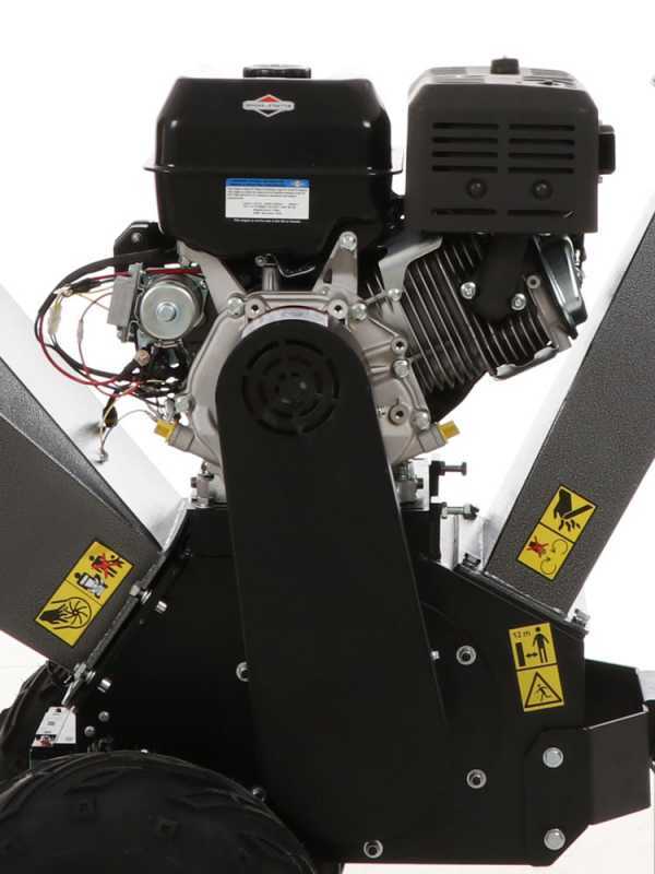 BlackStone BC 1500 BSE - Biotrituradora de gasolina profesional - Motor B&amp;S XR2100 de 13.5 HP