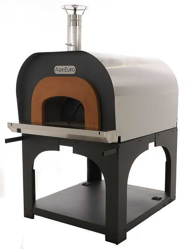 Horno de le&ntilde;a de exterior Cibus Inox 1000 con c&aacute;mara &Oslash;100 -  6 pizzas
