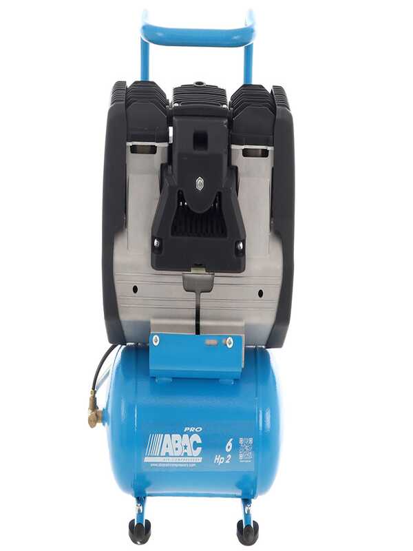 ABAC START SILENT OS20P - Compresor de aire el&eacute;ctrico monof&aacute;sico silencioso, sin aceite - Motor 2 HP - 6 L