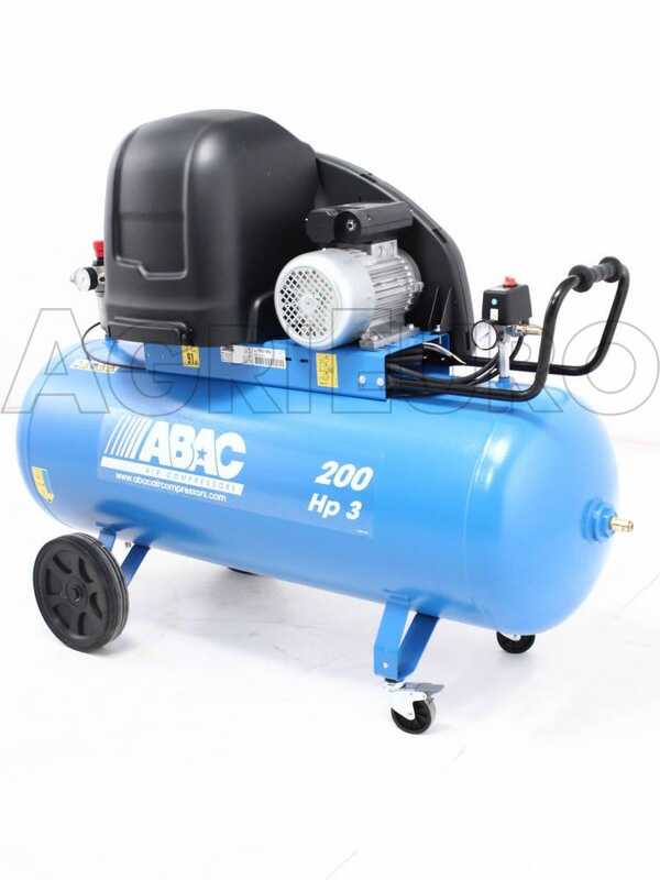 ABAC SILENT A39B 200 CM3 - Compresor de aire el&eacute;ctrico monof&aacute;sico de correa silencioso - Motor 3 HP - 200 L