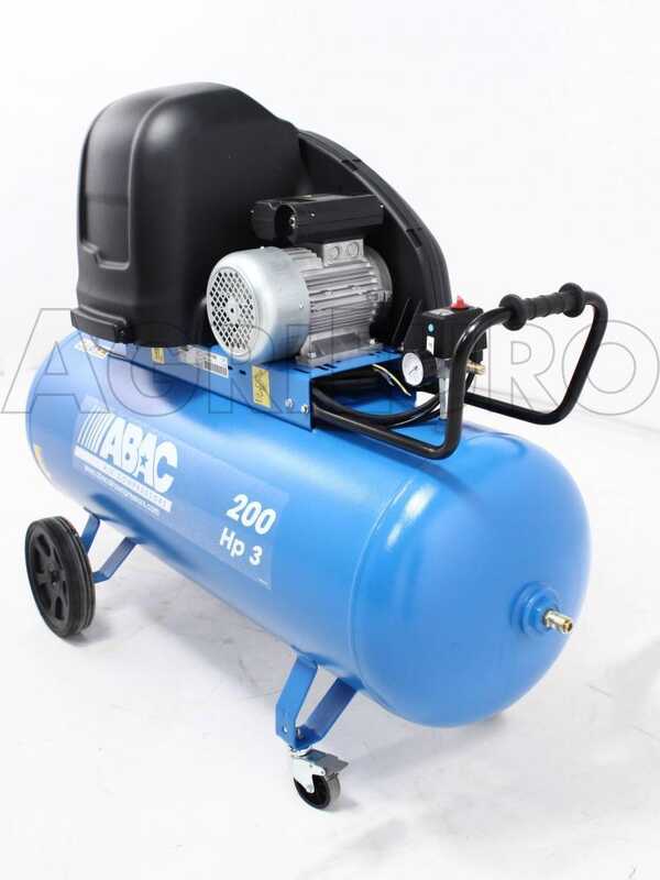 ABAC SILENT A39B 200 CM3 - Compresor de aire el&eacute;ctrico monof&aacute;sico de correa silencioso - Motor 3 HP - 200 L