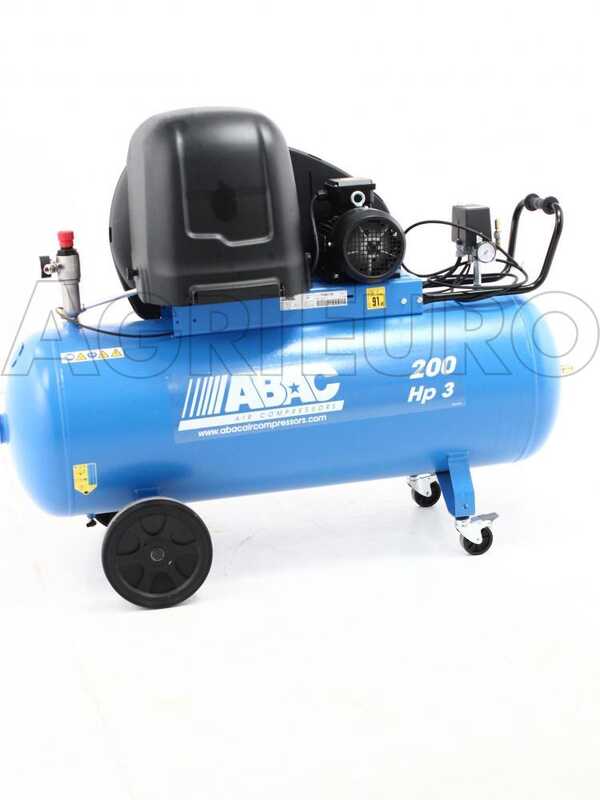 ABAC PRO A39B 200 CT3 - Compresor de aire el&eacute;ctrico trif&aacute;sico de correa silencioso - Motor 3 HP - 200 L