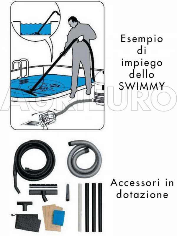 Lavor Swimmy - Aspirador, limpiador para piscinas y estanques, s&oacute;lidos y l&iacute;quidos