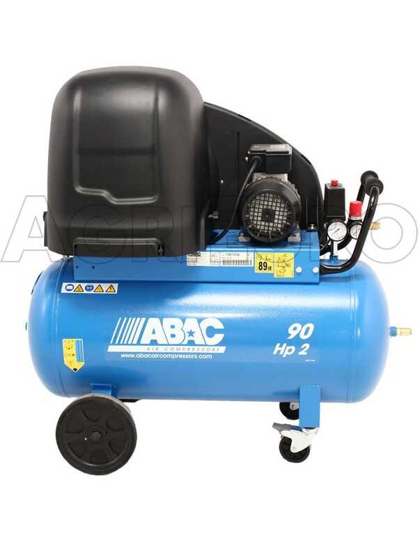 ABAC SILENT A29B 90 CM2 - Compresor de aire el&eacute;ctrico monof&aacute;sico de correa silencioso - Motor 2 HP - 90 L