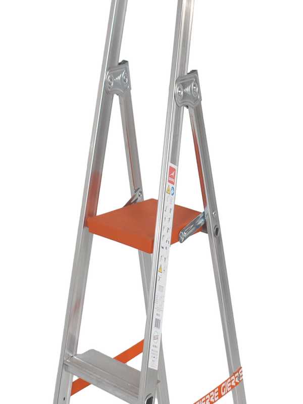 Gierre Stabila AL700DS - 3 pelda&ntilde;os, 1,23 m - Escalera de aluminio con caballete