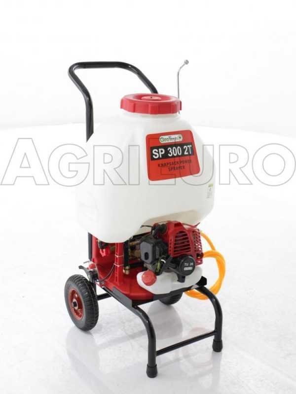 GeoTech SP 300 2T - Pulverizador de gasolina - De mochila + carro - 2 tiempos de mezcla