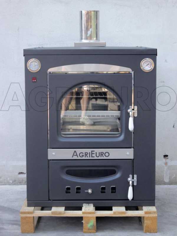 Horno de le&ntilde;a de empotrar Medius 80 Inc en acero - Ventilado