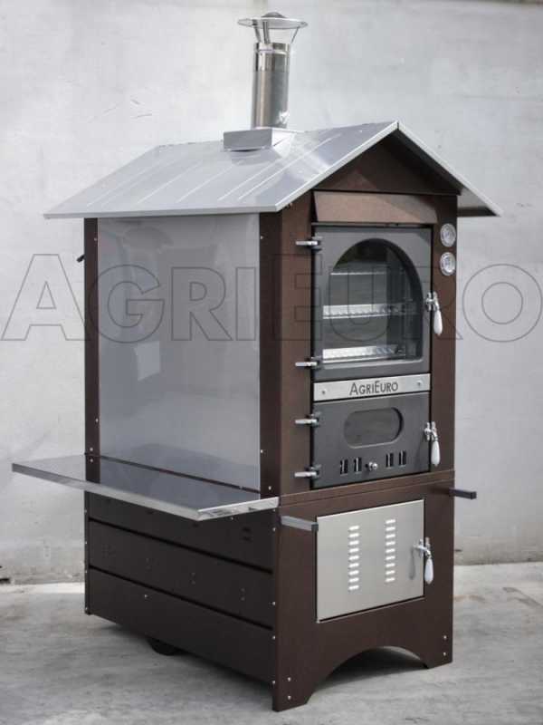 Horno de le&ntilde;a de exterior Magnus 100 Deluxe EXT INOX - Esmalte de cobre