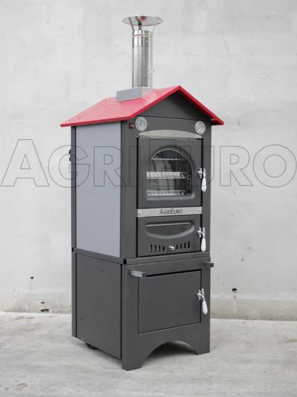 Horno de le&ntilde;a de exterior Nuevo Minimus 50 EXT en acero - Ventilado