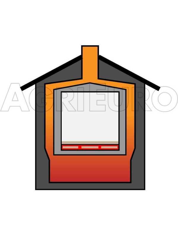 Horno de le&ntilde;a de exterior Nuevo Minimus 50 EXT en acero - Ventilado