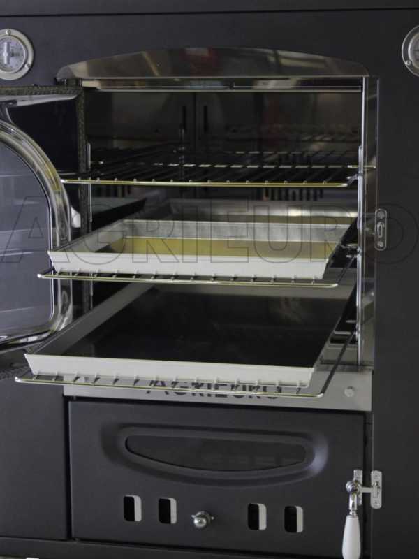 Horno de le&ntilde;a de empotrar Medius Plus 100 Inc en acero - Ventilado