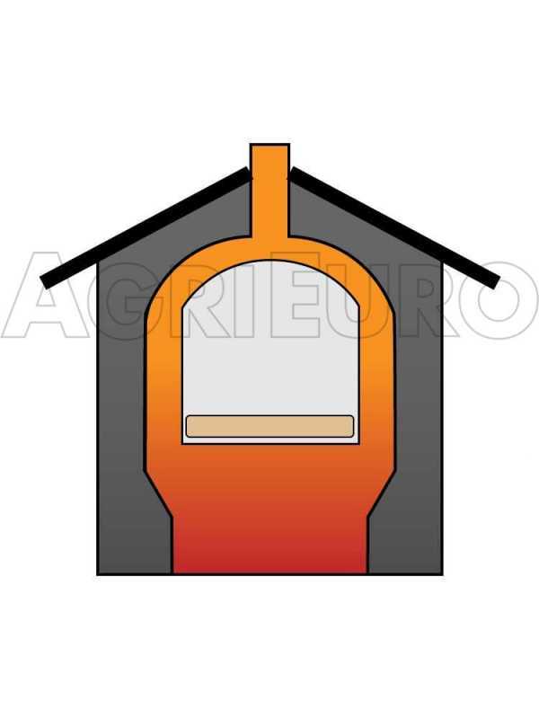 Horno de le&ntilde;a de empotrar Medius Plus 100 Inc en acero - Ventilado