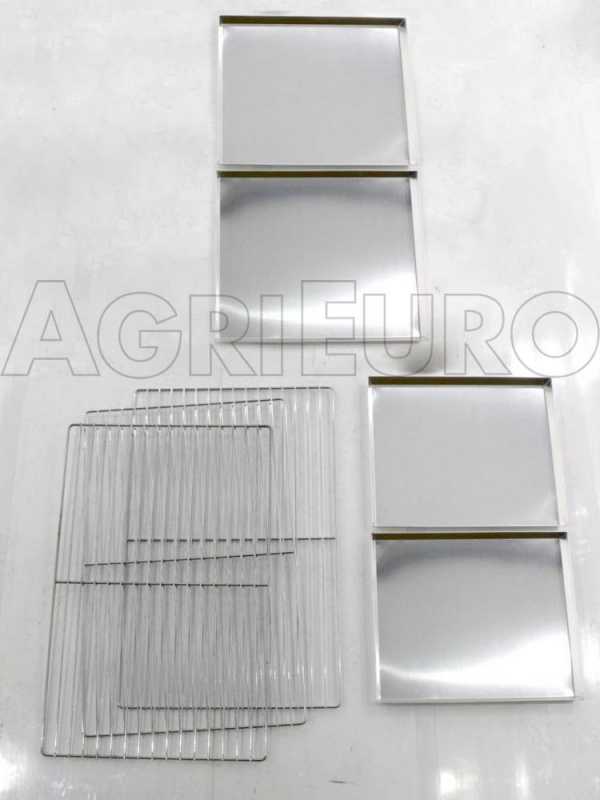 Horno de le&ntilde;a de exterior Medius Plus 100 EXT en acero - Ventilado con techo rojo