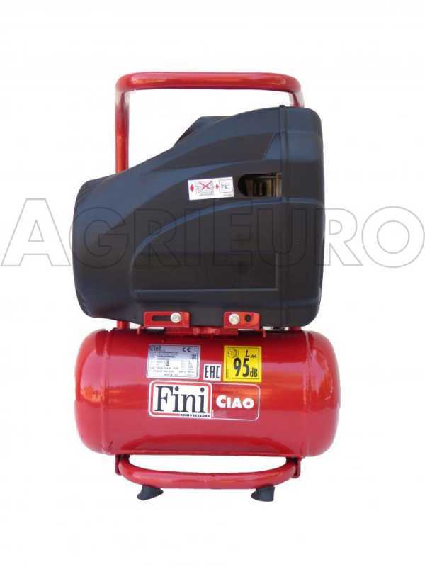Fini Ciao 6 - Compresor de aire el&eacute;ctrico port&aacute;til monof&aacute;sico, sin aceite - Motor 1,5 HP - 6 L