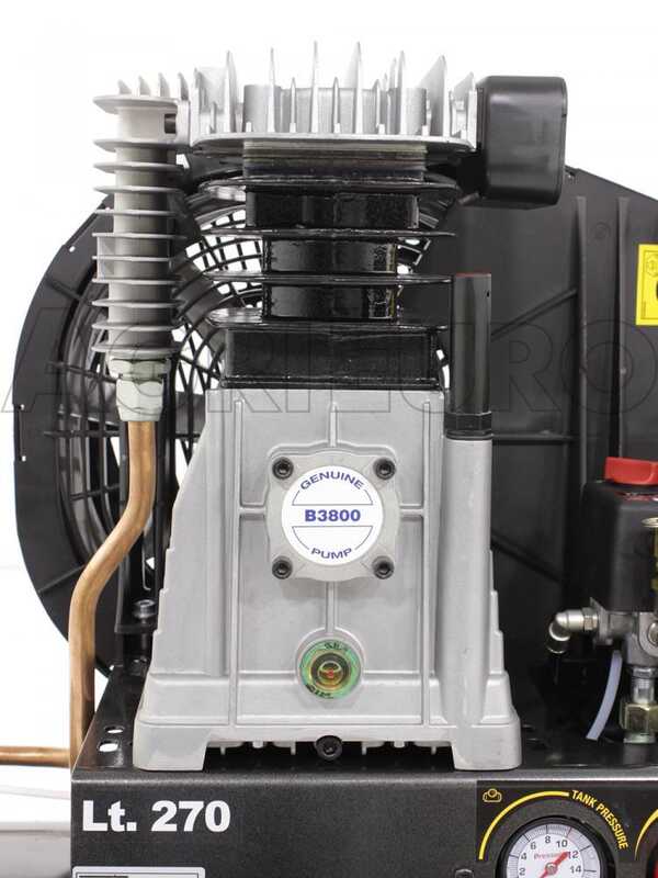 Nuair B 3800B/3M/270 TECH - Compresor de aire el&eacute;ctrico monof&aacute;sico de correa - Motor 3 HP - 270 L