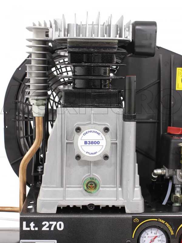 Nuair B 3800B/4T/270 TECH - Compresor de aire el&eacute;ctrico trif&aacute;sico de correa - motor 4 HP - 270 l