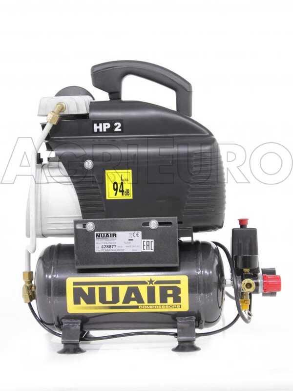 Nuair FC 2/6 - Compresor de aire el&eacute;ctrico port&aacute;til monof&aacute;sico - Motor 2 HP - 6 L