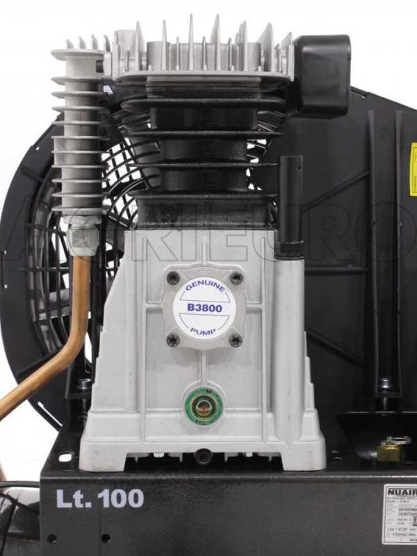 Nuair B3800B/100 CM3 - Compresor de aire el&eacute;ctrico monof&aacute;sico de correa - Motor 3 HP - 100 L