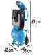 ABAC SILVERSTONE OS15P - Compresor de aire el&eacute;ctrico monof&aacute;sico silencioso, sin aceite - Motor 1.5 HP - 10 L