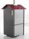 Horno de le&ntilde;a de exterior Medius 80 EXT  en acero - Ventilado -  con techo rojo