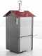 Horno de le&ntilde;a de exterior Medius 80 EXT  en acero - Ventilado -  con techo rojo