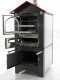 Horno de le&ntilde;a de exterior Medius 80 EXT  en acero - Ventilado -  con techo rojo