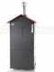 Horno de le&ntilde;a de exterior Medius 80 EXT  en acero - Ventilado -  con techo rojo