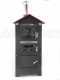 Horno de le&ntilde;a de exterior Medius 80 EXT  en acero - Ventilado -  con techo rojo