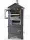 Horno de le&ntilde;a de exterior Medius 80 EXT en acero - Ventilado con techo en INOX