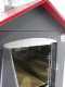 Horno de le&ntilde;a de exterior Medius Plus 100 EXT en acero - Ventilado con techo rojo