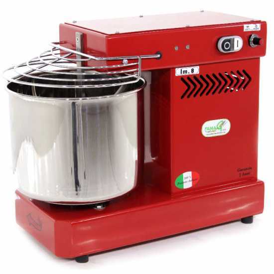 Famag IM 8/230 10 Velocidades Roja - Amasadora de espiral 8 Kg 