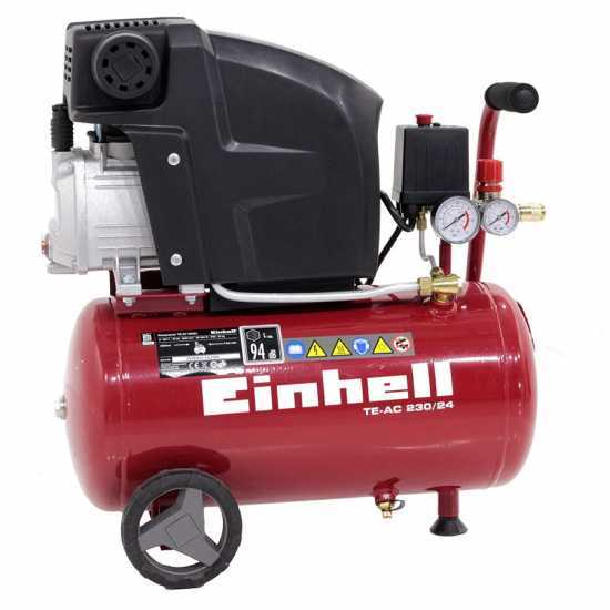Einhell TE-AC 230/24 - Compresor de aire el&eacute;ctrico con ruedas - motor 2 HP - 24 l