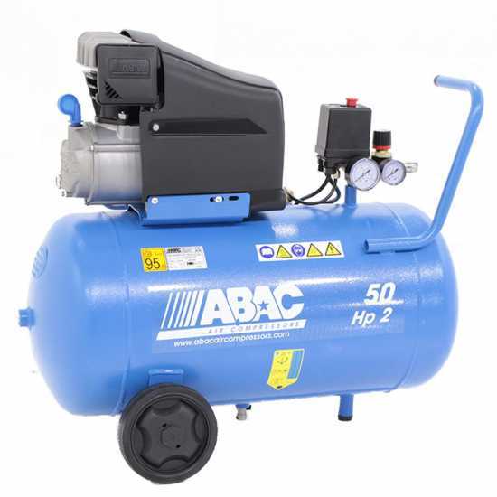 Abac Montecarlo L20 - Compresor de aire el&eacute;ctrico con ruedas - motor 2 HP - 50 l