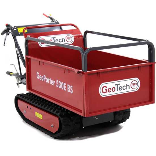 Carretilla de orugas GeoTech Pro GeoPorter 530E BS CR950, caja extensible, capacidad 500 Kg