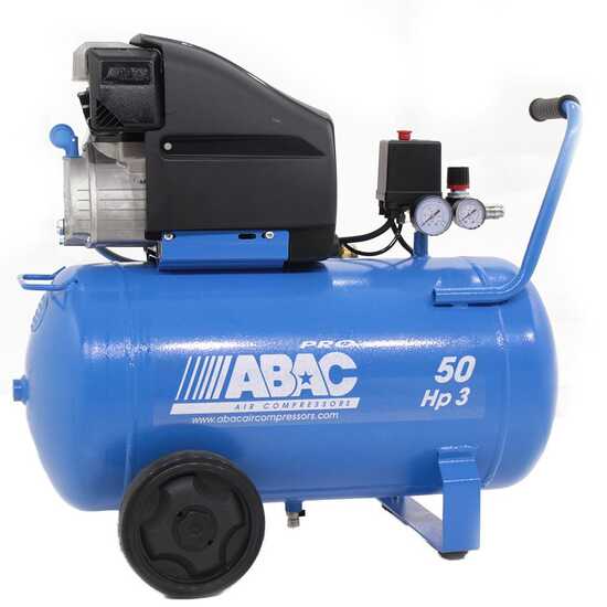 ABAC Montecarlo L30P - Compresor de aire eléctrico monofásico - Motor 3 HP - 50 L