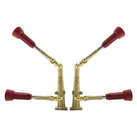 Pareja de columnas con portaboquillas de lat&oacute;n turbo 2+2 para tratamientos fitosanitarios