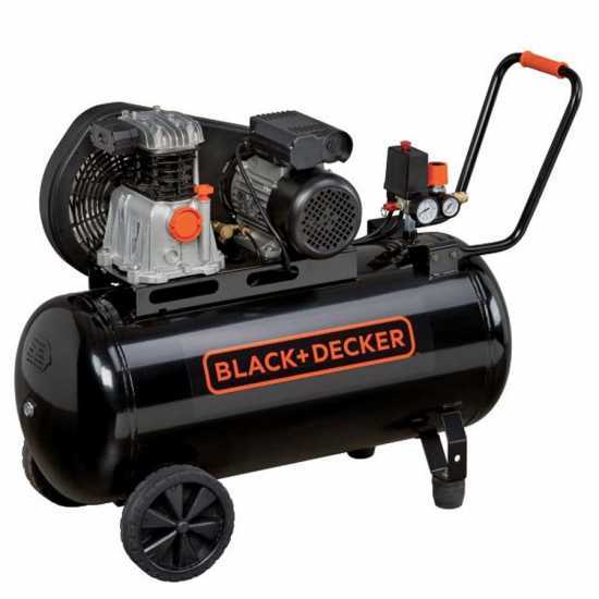Black &amp; Decker BD 220/50 2M - Compresor de aire el&eacute;ctrico monof&aacute;sico de correa - Motor 2 HP - 50 L
